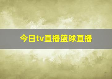 今日tv直播篮球直播