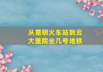 从昆明火车站到云大医院坐几号地铁