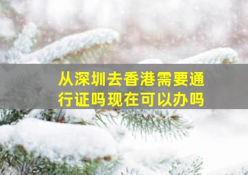 从深圳去香港需要通行证吗现在可以办吗