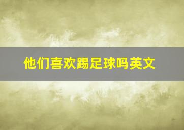 他们喜欢踢足球吗英文