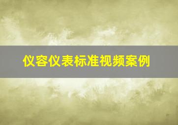 仪容仪表标准视频案例