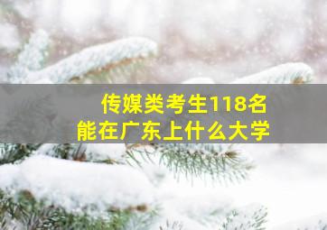 传媒类考生118名能在广东上什么大学