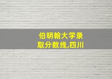 伯明翰大学录取分数线,四川