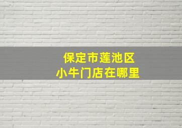 保定市莲池区小牛门店在哪里