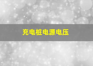 充电桩电源电压