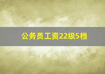 公务员工资22级5档