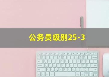 公务员级别25-3