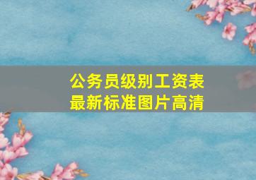 公务员级别工资表最新标准图片高清