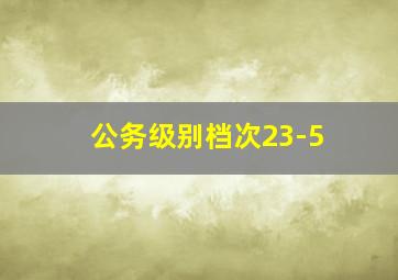 公务级别档次23-5