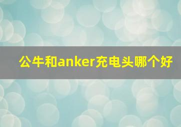 公牛和anker充电头哪个好