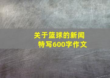 关于篮球的新闻特写600字作文