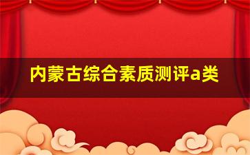 内蒙古综合素质测评a类