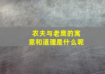 农夫与老鹰的寓意和道理是什么呢