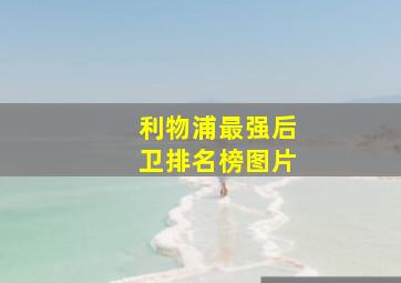 利物浦最强后卫排名榜图片