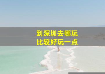 到深圳去哪玩比较好玩一点