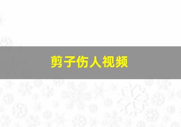 剪子伤人视频