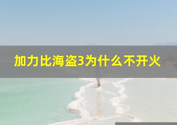 加力比海盗3为什么不开火