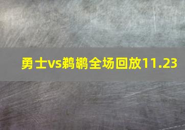 勇士vs鹈鹕全场回放11.23