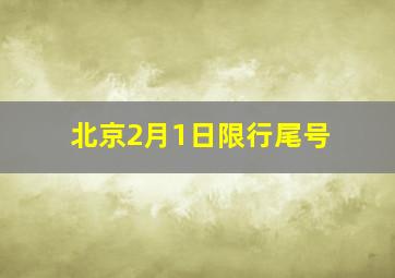 北京2月1日限行尾号