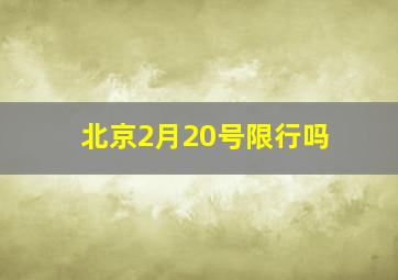 北京2月20号限行吗