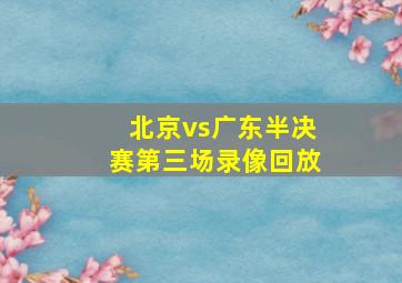 北京vs广东半决赛第三场录像回放