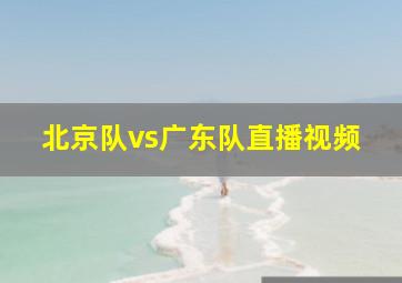 北京队vs广东队直播视频