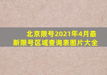 北京限号2021年4月最新限号区域查询表图片大全