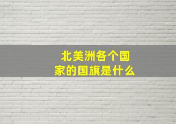 北美洲各个国家的国旗是什么