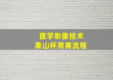 医学影像技术泰山杯竞赛流程