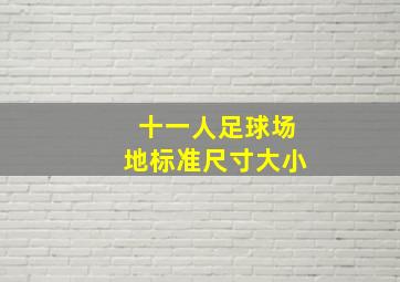 十一人足球场地标准尺寸大小