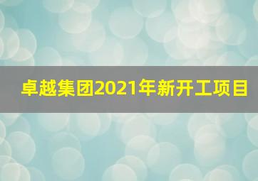 卓越集团2021年新开工项目