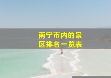 南宁市内的景区排名一览表