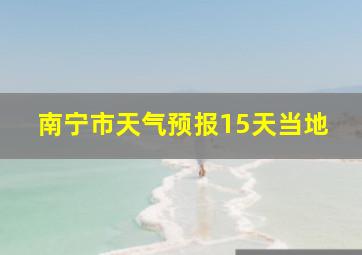 南宁市天气预报15天当地