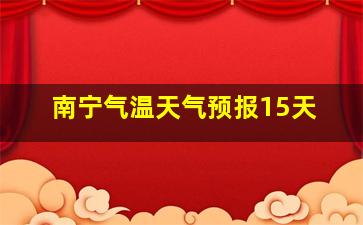 南宁气温天气预报15天