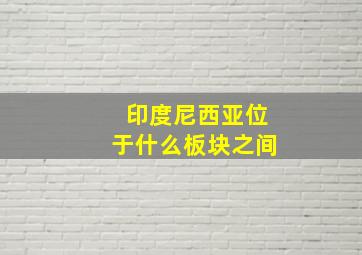 印度尼西亚位于什么板块之间