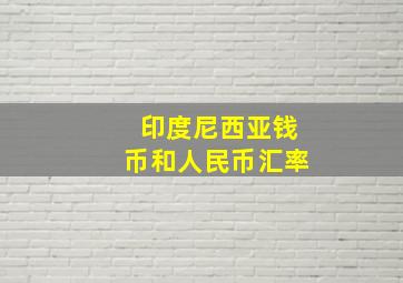 印度尼西亚钱币和人民币汇率