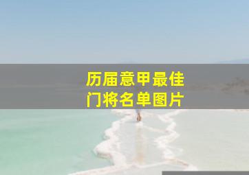 历届意甲最佳门将名单图片