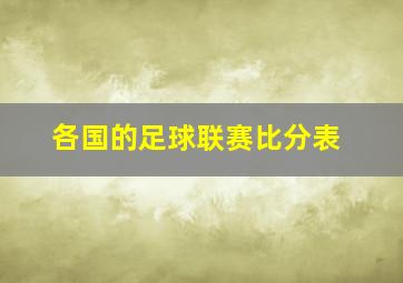 各国的足球联赛比分表