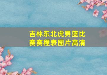 吉林东北虎男篮比赛赛程表图片高清