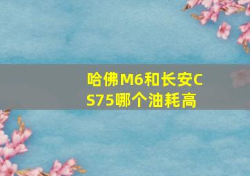 哈佛M6和长安CS75哪个油耗高