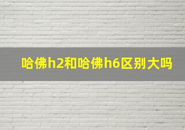 哈佛h2和哈佛h6区别大吗