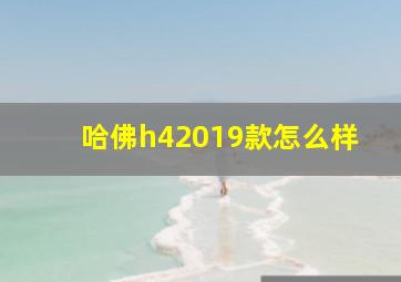 哈佛h42019款怎么样