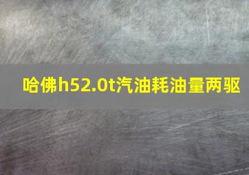 哈佛h52.0t汽油耗油量两驱