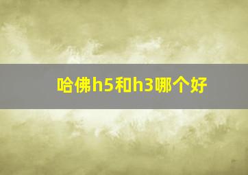 哈佛h5和h3哪个好