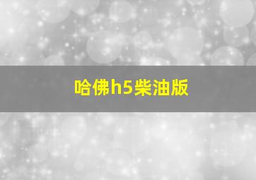 哈佛h5柴油版