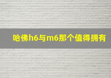 哈佛h6与m6那个值得拥有