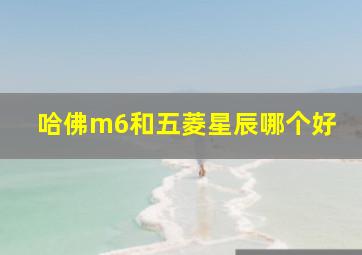 哈佛m6和五菱星辰哪个好