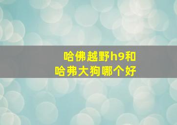 哈佛越野h9和哈弗大狗哪个好