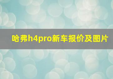 哈弗h4pro新车报价及图片