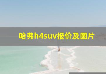 哈弗h4suv报价及图片